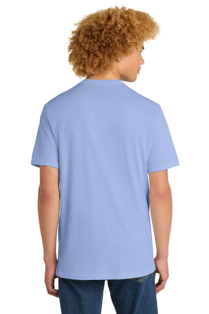 Custom Embroidered District T-Shirts  in Soft Lilac
