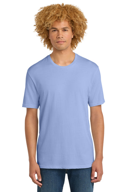 Custom Embroidered District T-Shirts  in Soft Lilac