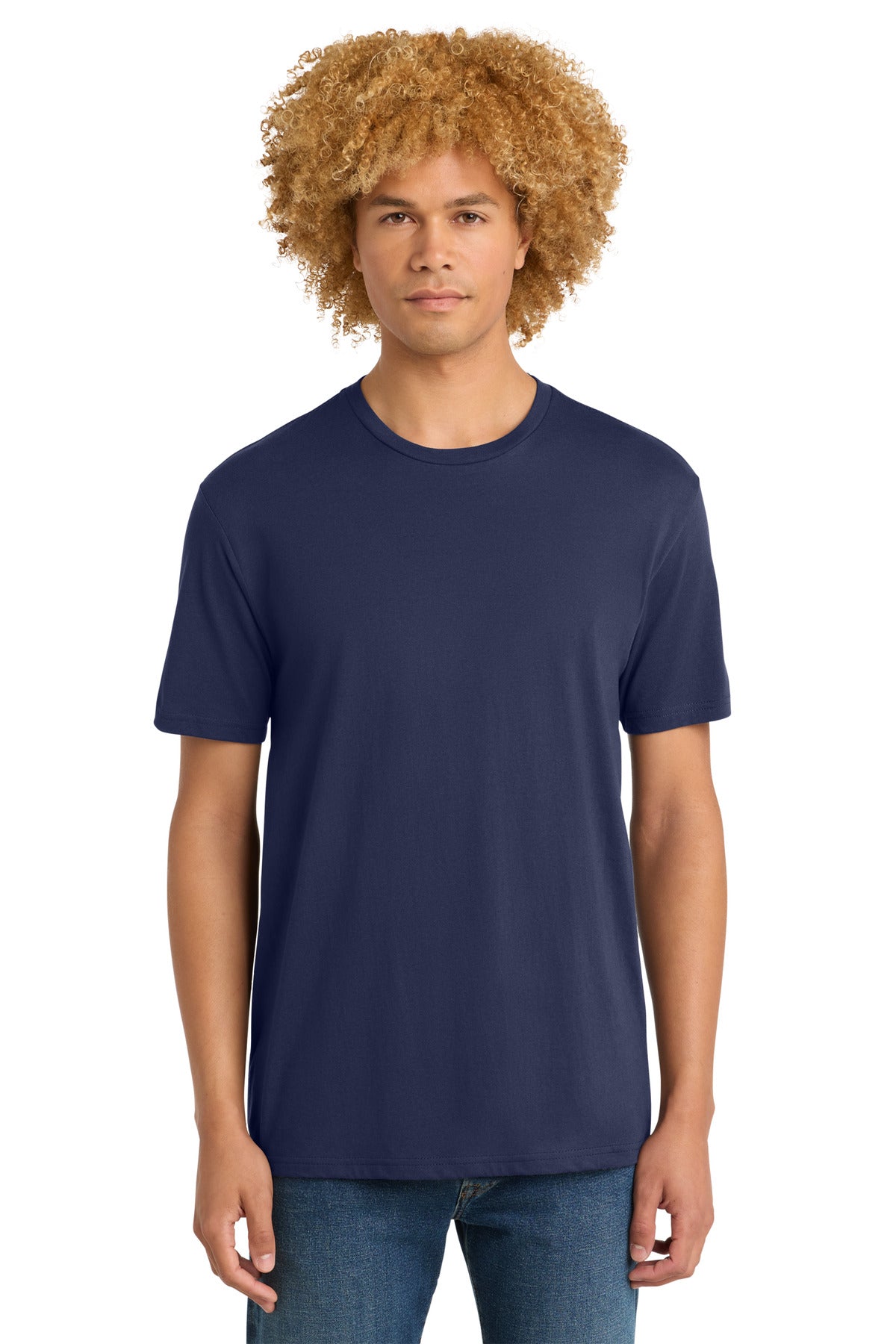 Custom Embroidered District T-Shirts  in Tanzanite