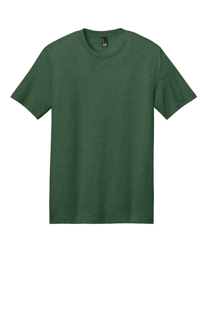 Custom Embroidered District T-Shirts  in Timber Green Heather