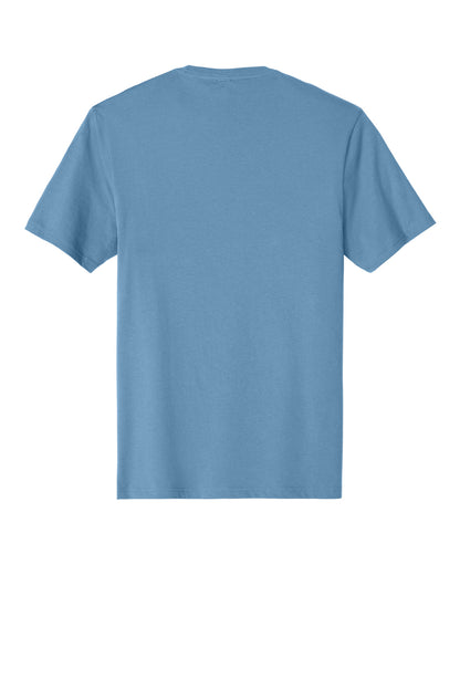 Custom Embroidered District T-Shirts  in Tundra Blue