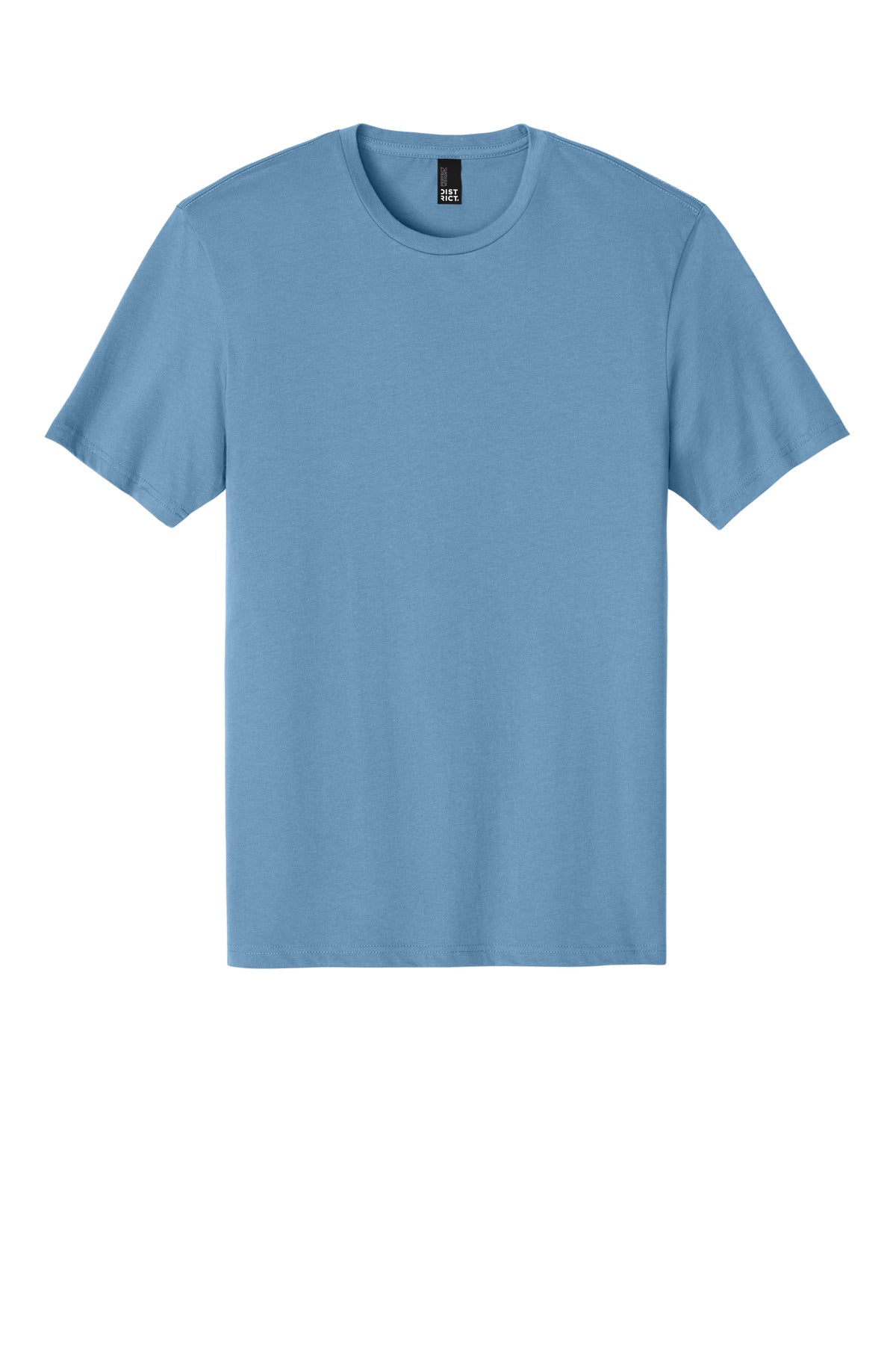 Custom Embroidered District T-Shirts  in Tundra Blue