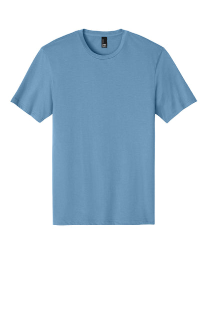 Custom Embroidered District T-Shirts  in Tundra Blue