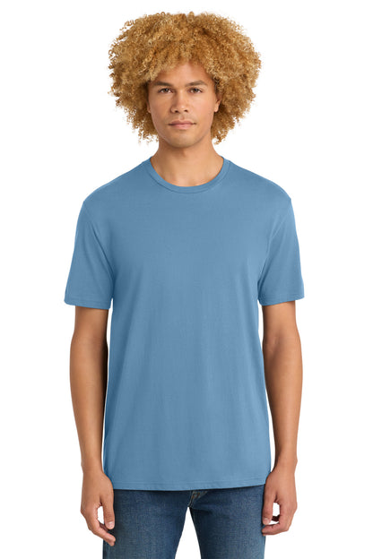 Custom Embroidered District T-Shirts  in Tundra Blue