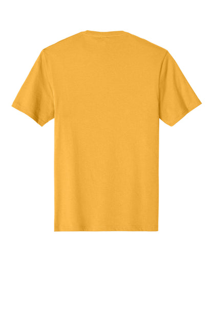 Custom Embroidered District T-Shirts  in Warm Gold