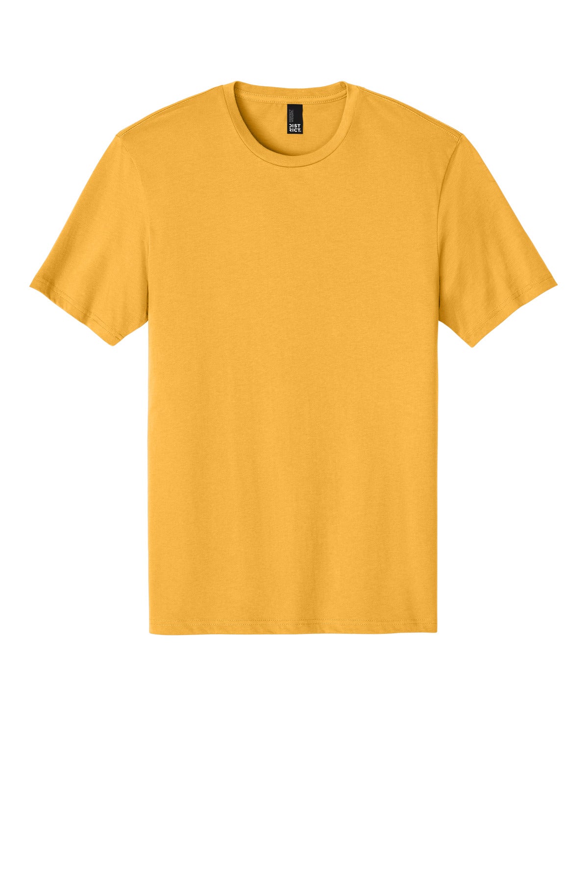 Custom Embroidered District T-Shirts  in Warm Gold