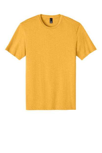 Custom Embroidered District T-Shirts  in Warm Gold