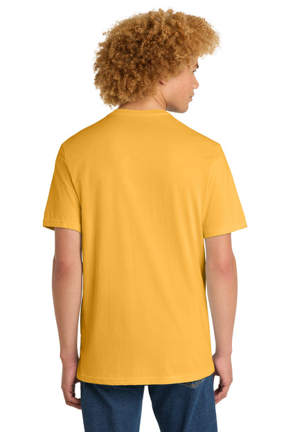 Custom Embroidered District T-Shirts  in Warm Gold