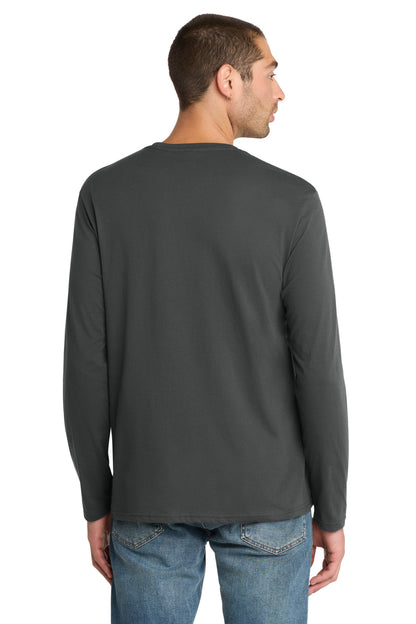 Custom Embroidered District T-Shirts  in Charcoal
