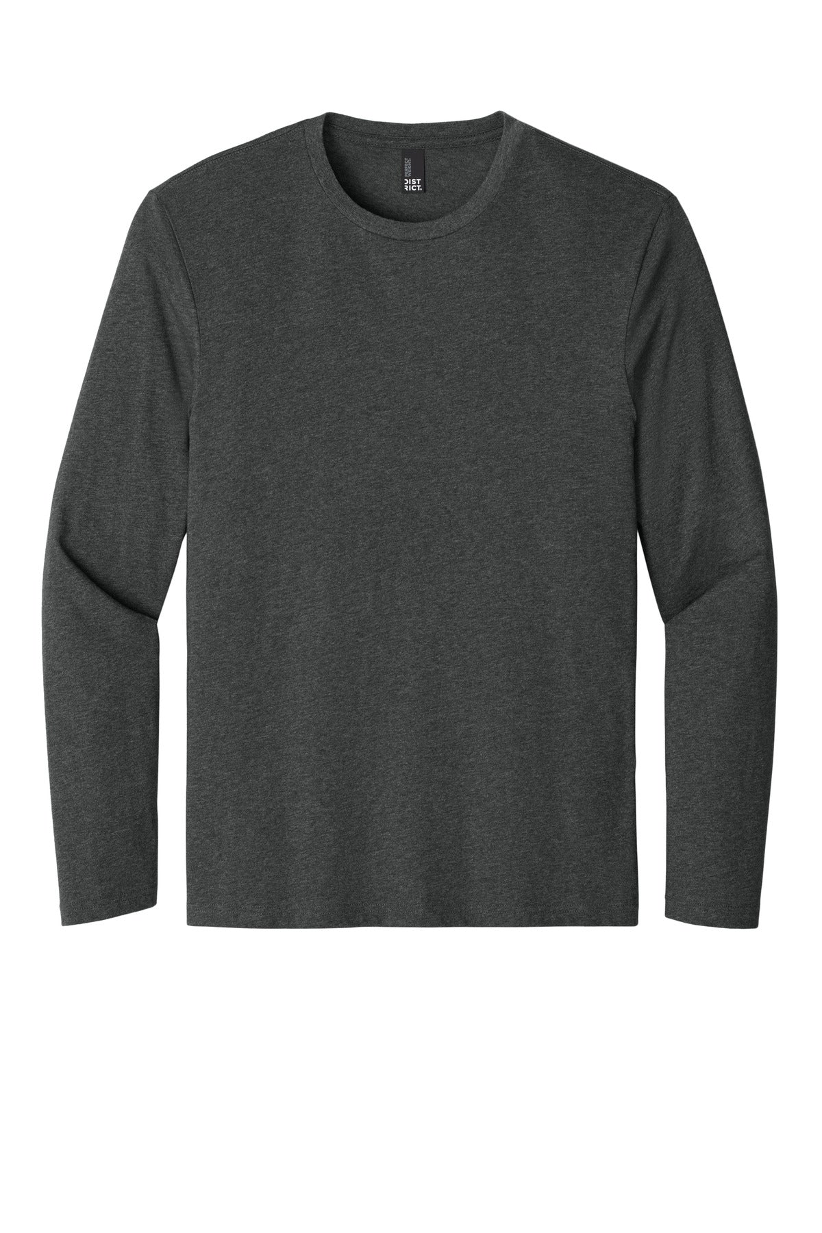 Custom Embroidered District T-Shirts  in Heathered Charcoal