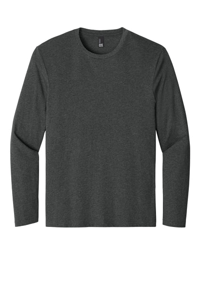 Custom Embroidered District T-Shirts  in Heathered Charcoal