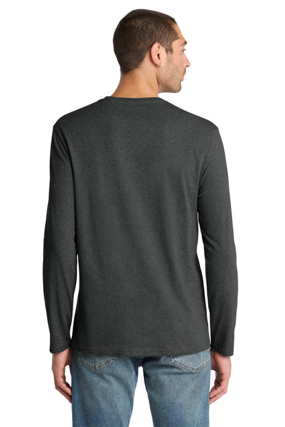 Custom Embroidered District T-Shirts  in Heathered Charcoal