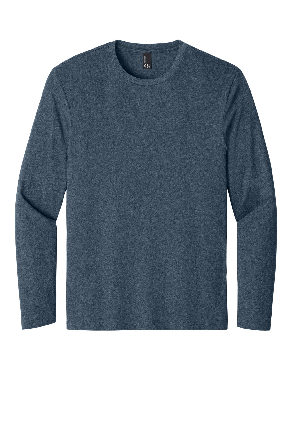 Custom Embroidered District T-Shirts  in Heathered Navy