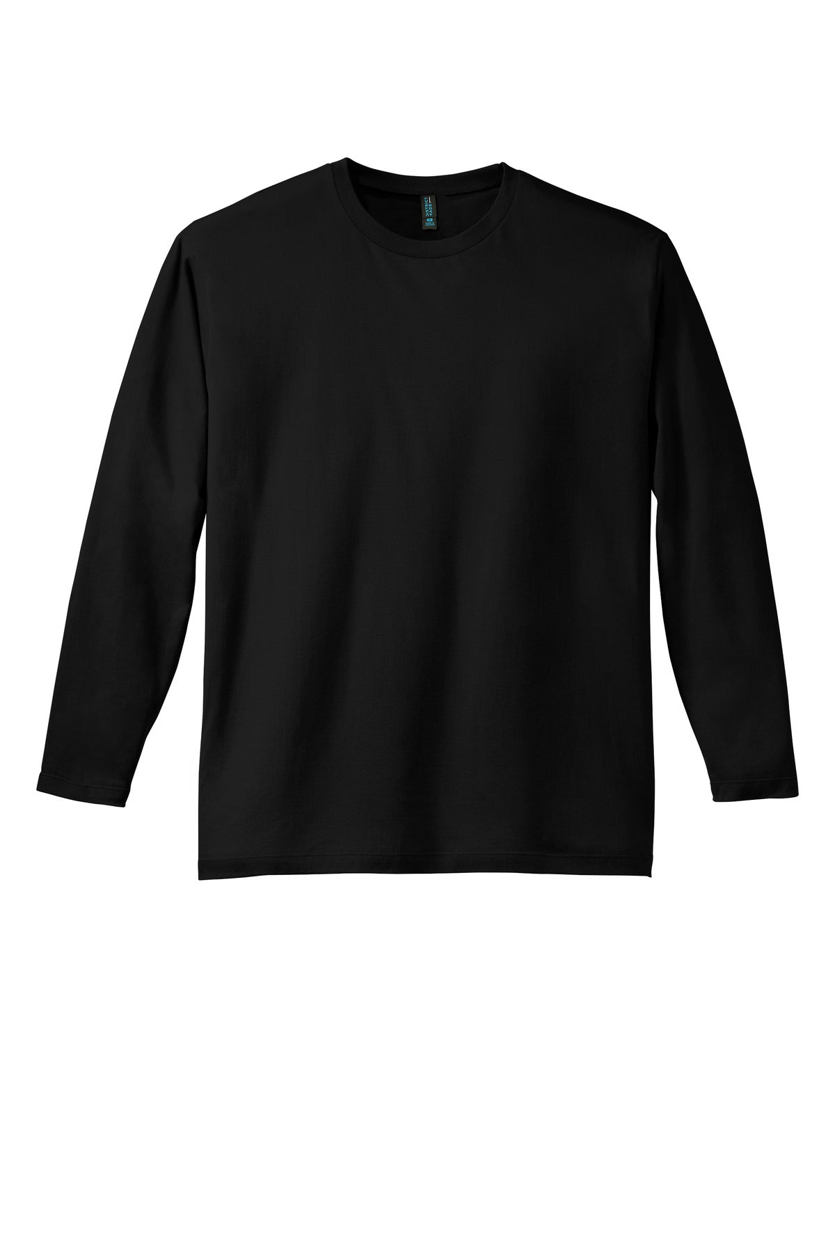 Custom Embroidered District T-Shirts  in Jet Black