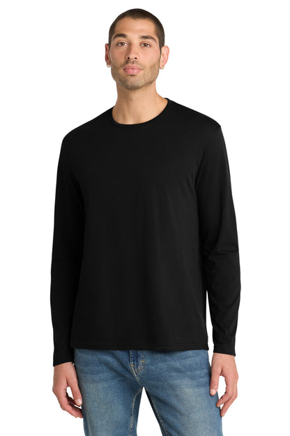 Custom Embroidered District T-Shirts  in Jet Black
