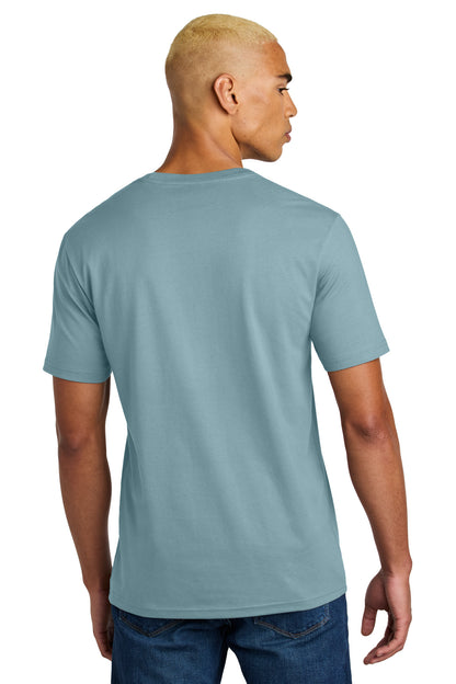 Custom Embroidered District Perfect Weight Icon Tee DT106,Blue Fog