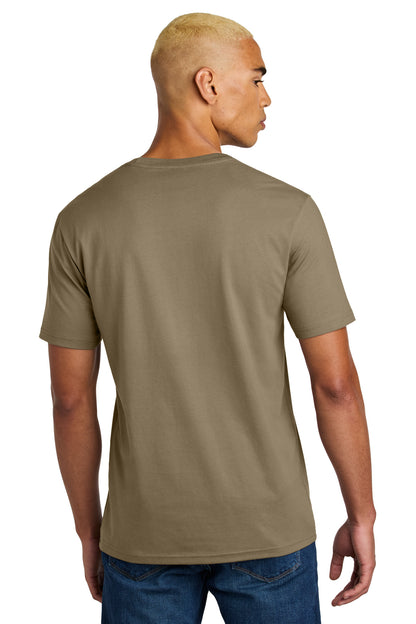 Custom Embroidered District Perfect Weight Icon Tee DT106,Dune