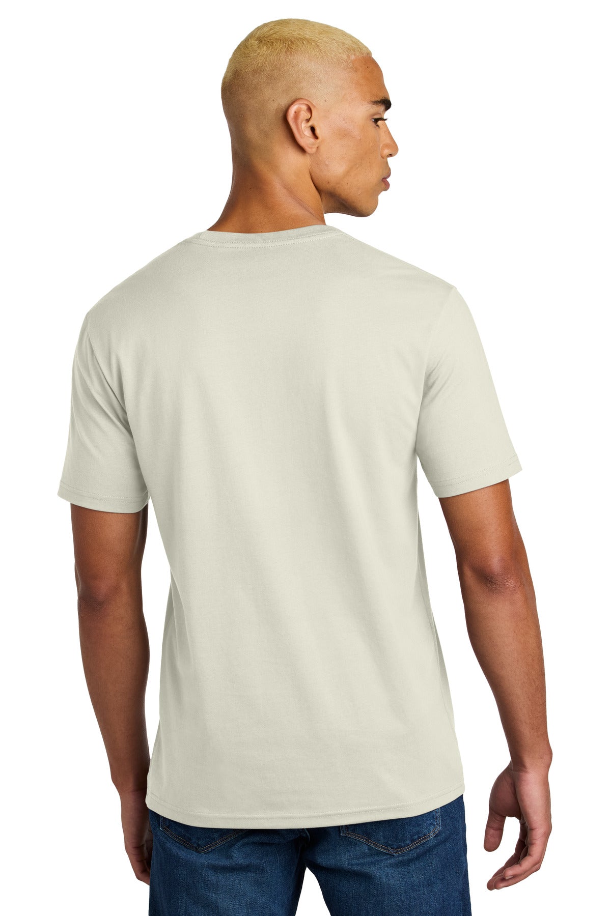 Custom Embroidered District Perfect Weight Icon Tee DT106,White Onyx