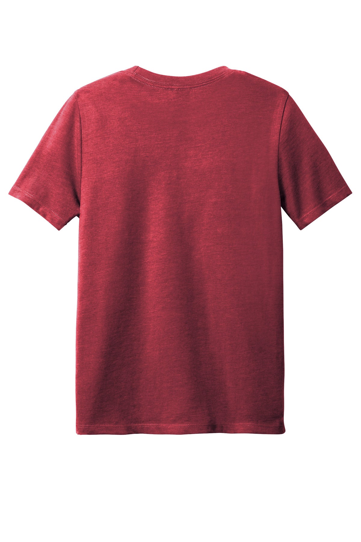 Custom Embroidered District T-Shirts  in Heathered Red