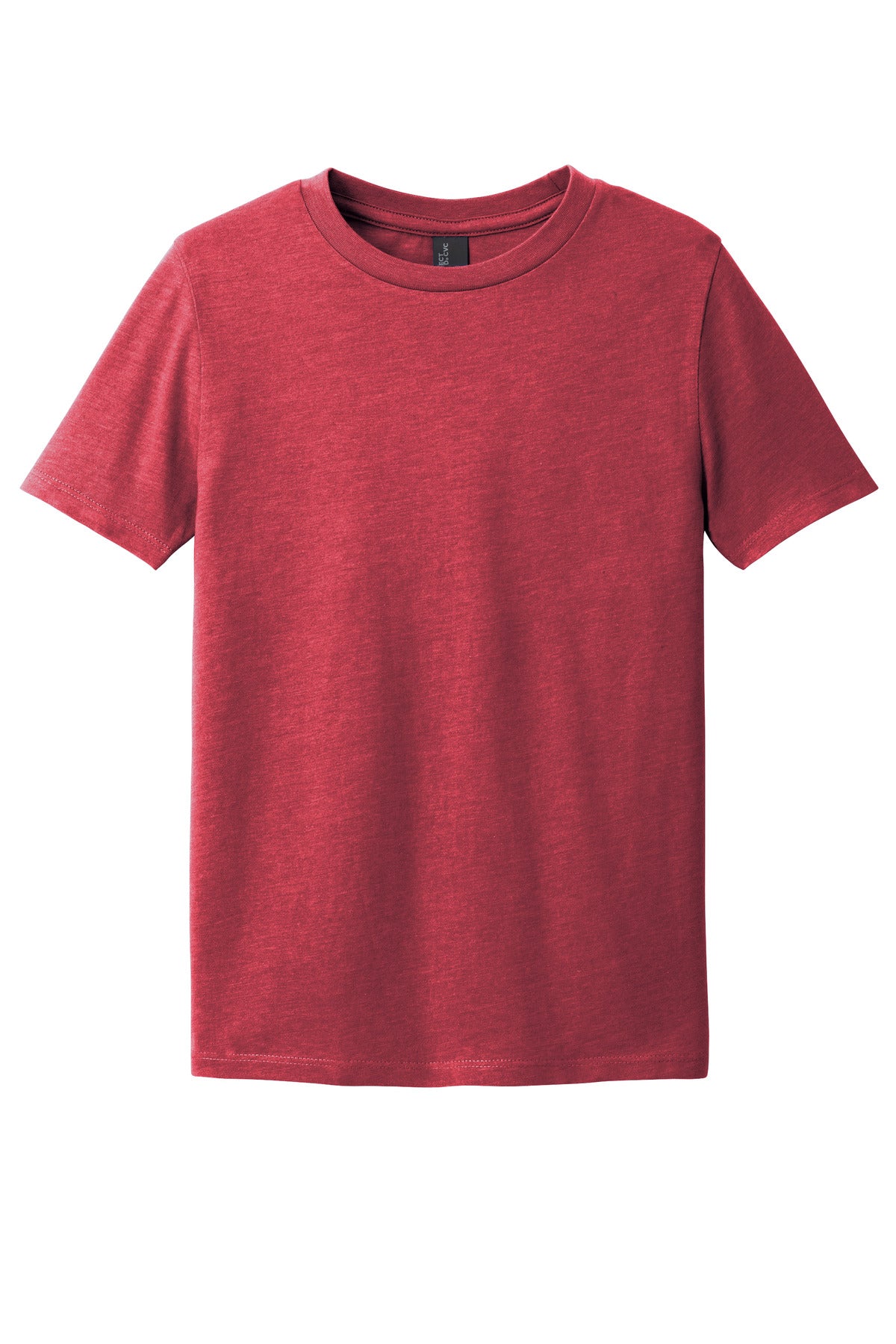 Custom Embroidered District T-Shirts  in Heathered Red