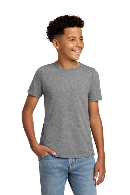 Custom Embroidered District T-Shirts  in Grey Frost