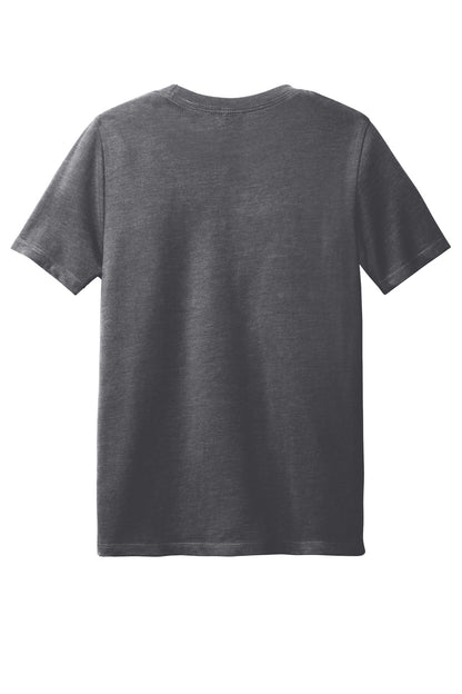 Custom Embroidered District T-Shirts  in Heathered Charcoal