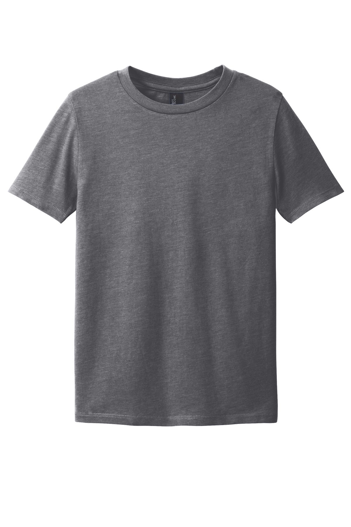 Custom Embroidered District T-Shirts  in Heathered Charcoal