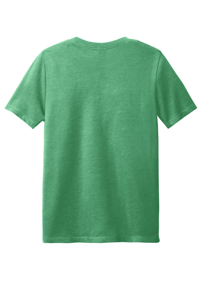 Custom Embroidered District T-Shirts  in Heathered Kelly Green