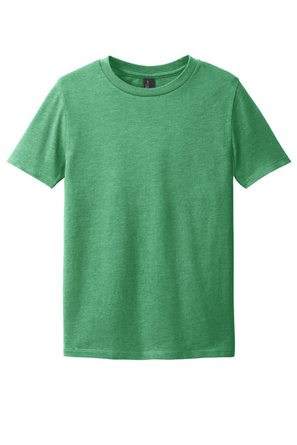 Custom Embroidered District T-Shirts  in Heathered Kelly Green