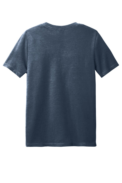 Custom Embroidered District T-Shirts  in Heathered Navy
