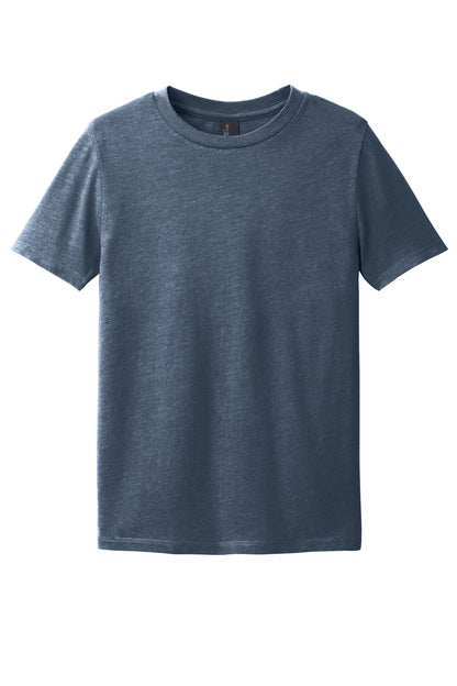 Custom Embroidered District T-Shirts  in Heathered Navy
