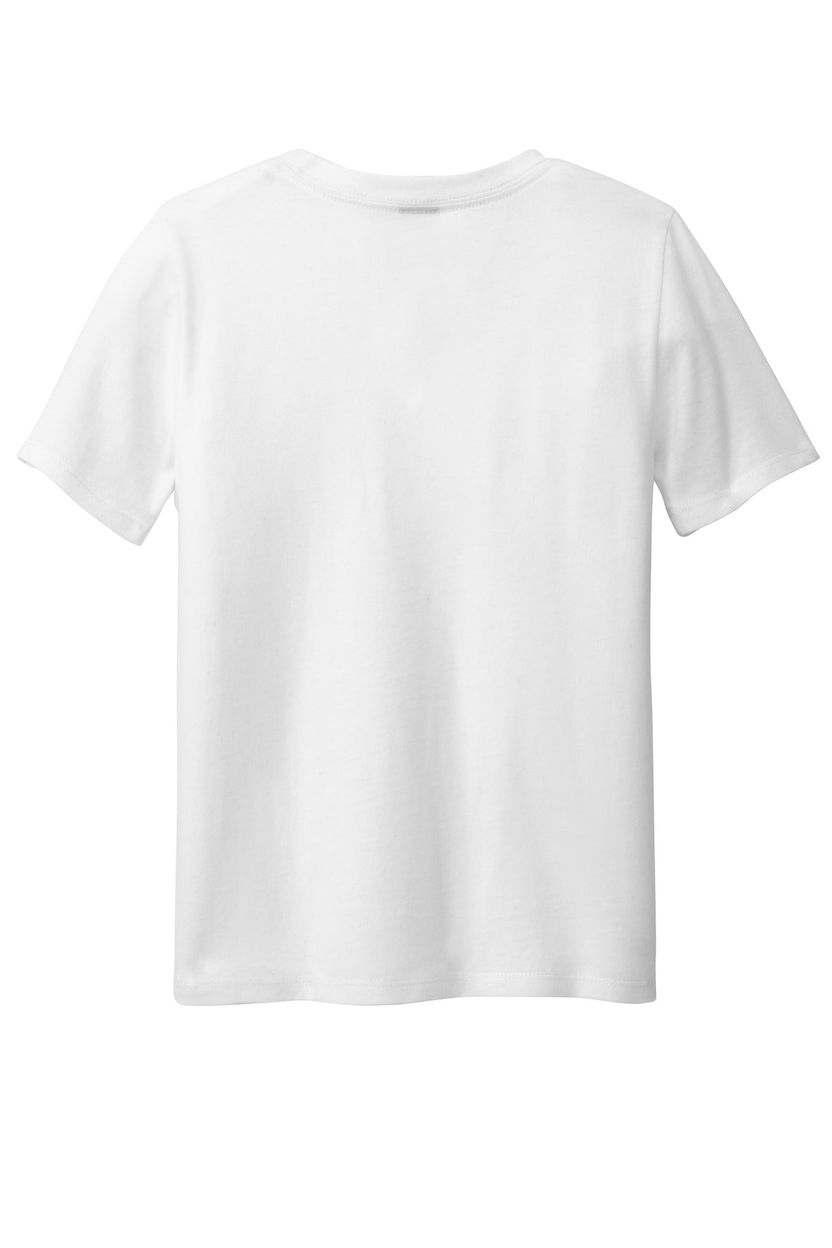 Custom Embroidered District T-Shirts  in White