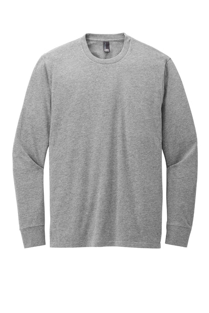 Custom Embroidered District T-Shirts  in Grey Frost