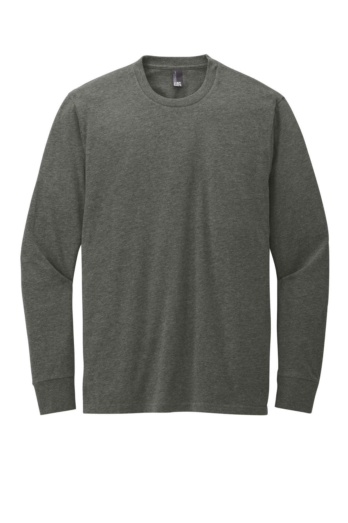 Custom Embroidered District T-Shirts  in Heathered Charcoal