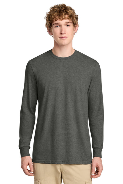 Custom Embroidered District T-Shirts  in Heathered Charcoal