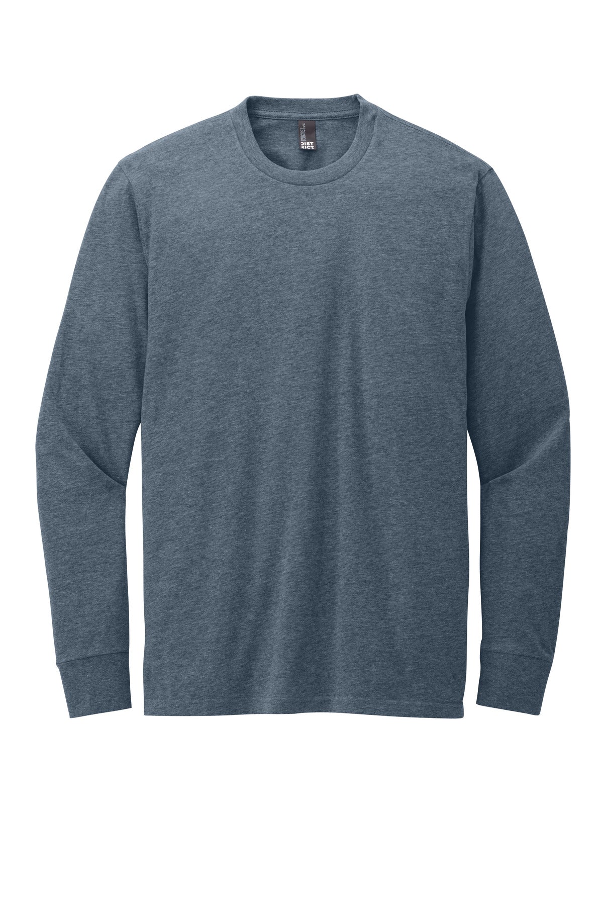 Custom Embroidered District T-Shirts  in Heathered Navy
