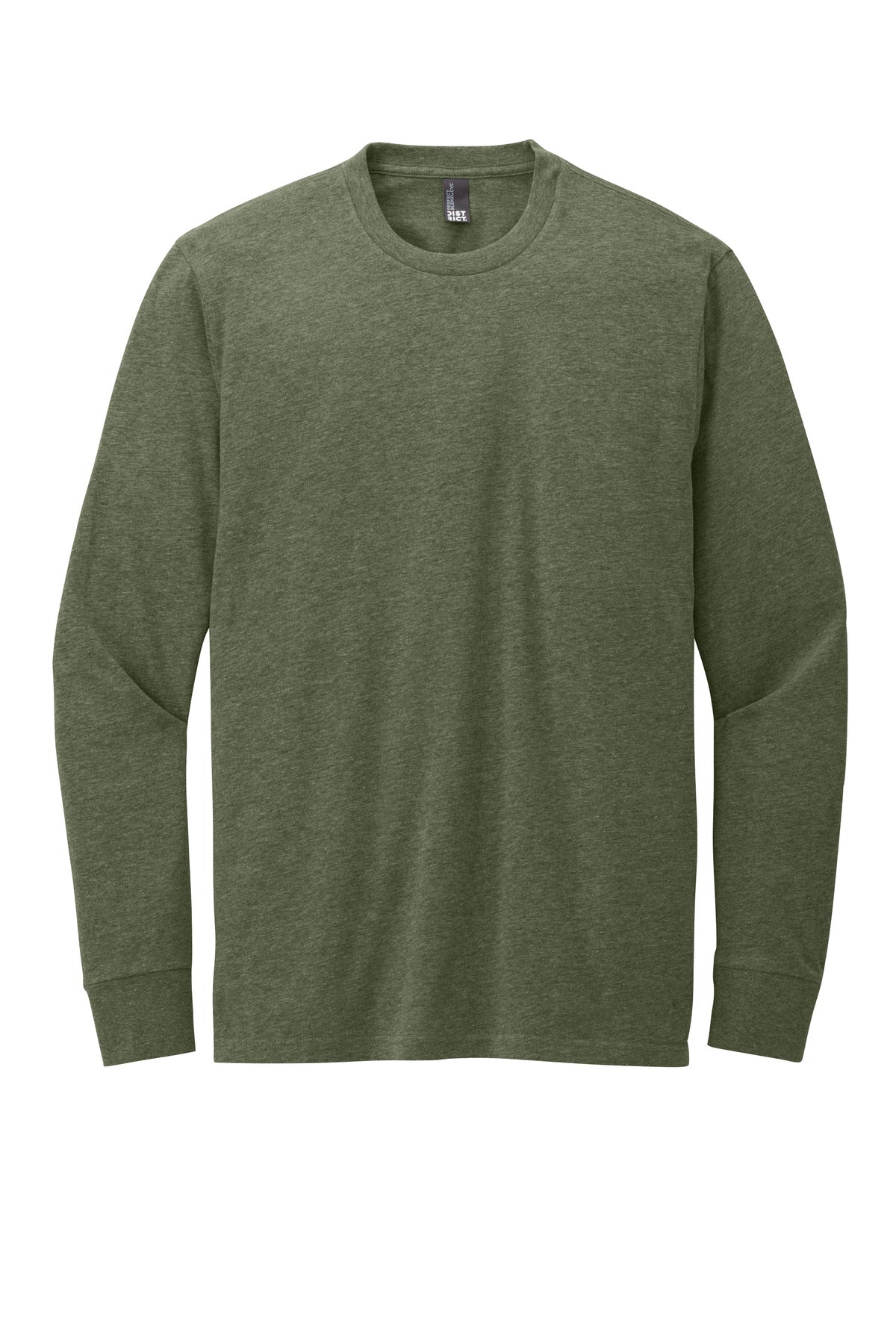 Custom Embroidered District T-Shirts  in Heathered Olive