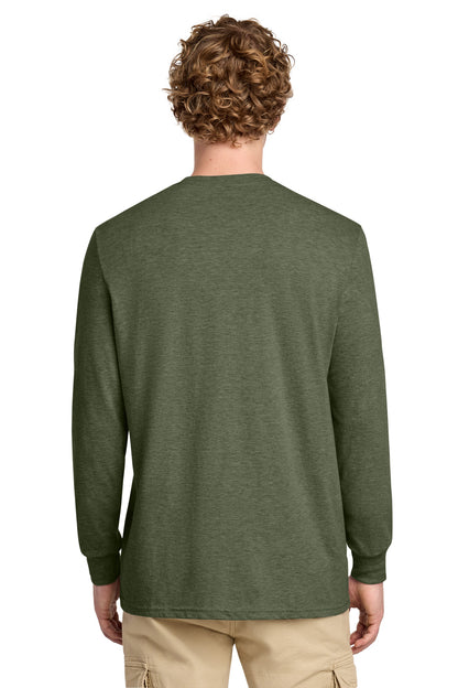 Custom Embroidered District T-Shirts  in Heathered Olive