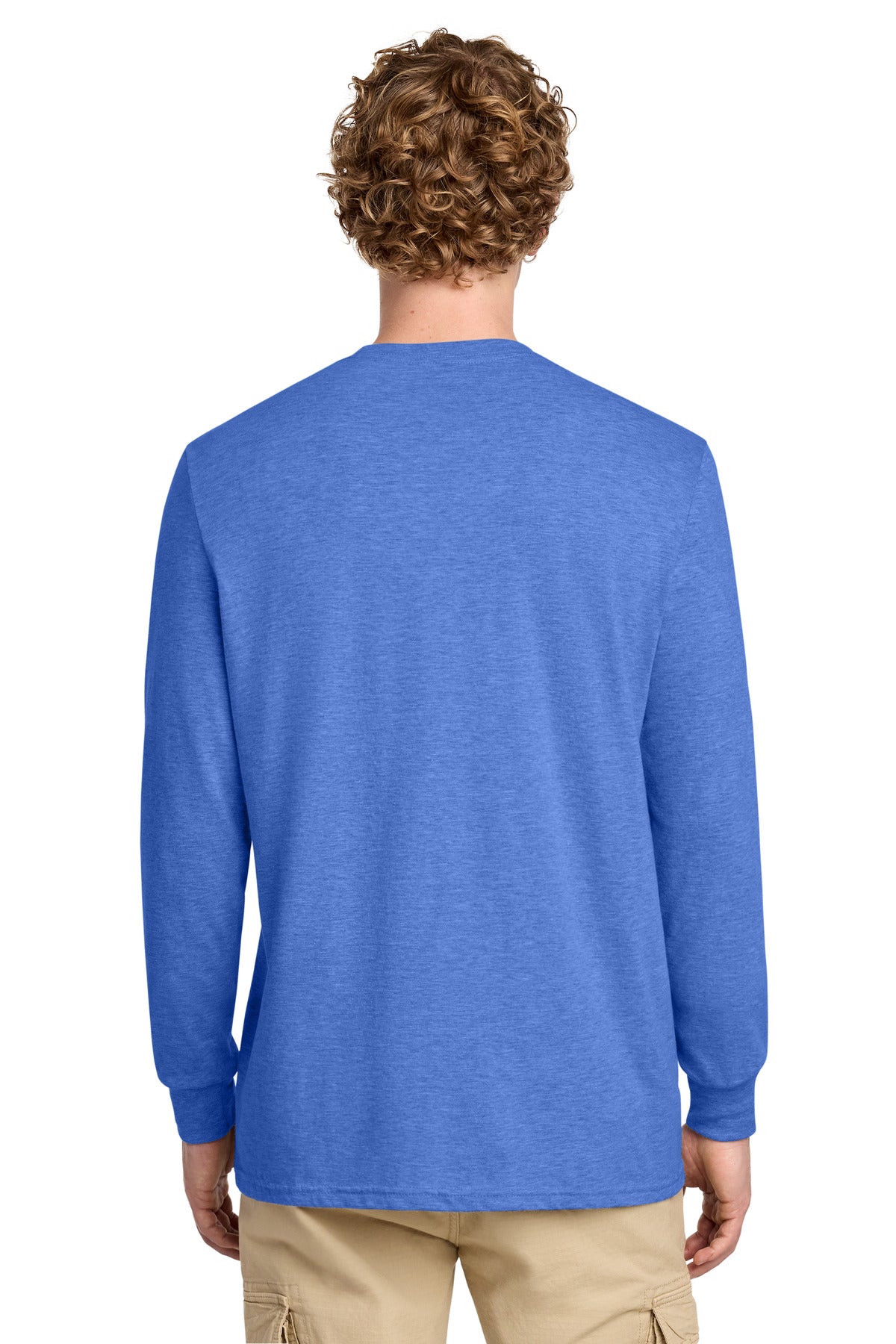 Custom Embroidered District T-Shirts  in Heathered Royal