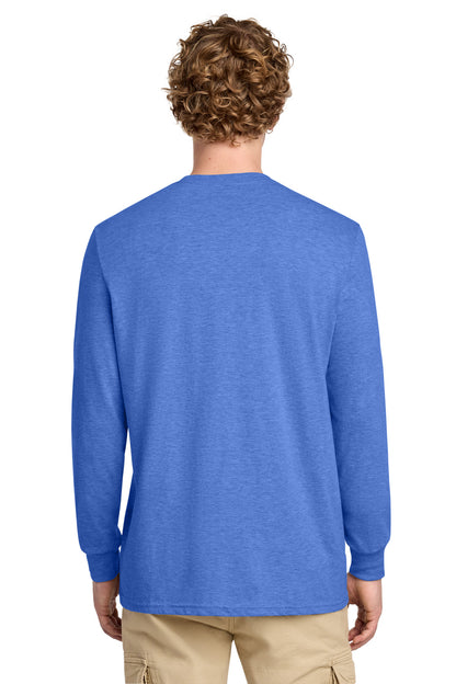 Custom Embroidered District T-Shirts  in Heathered Royal