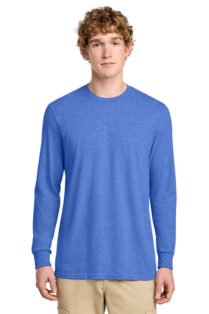 Custom Embroidered District T-Shirts  in Heathered Royal