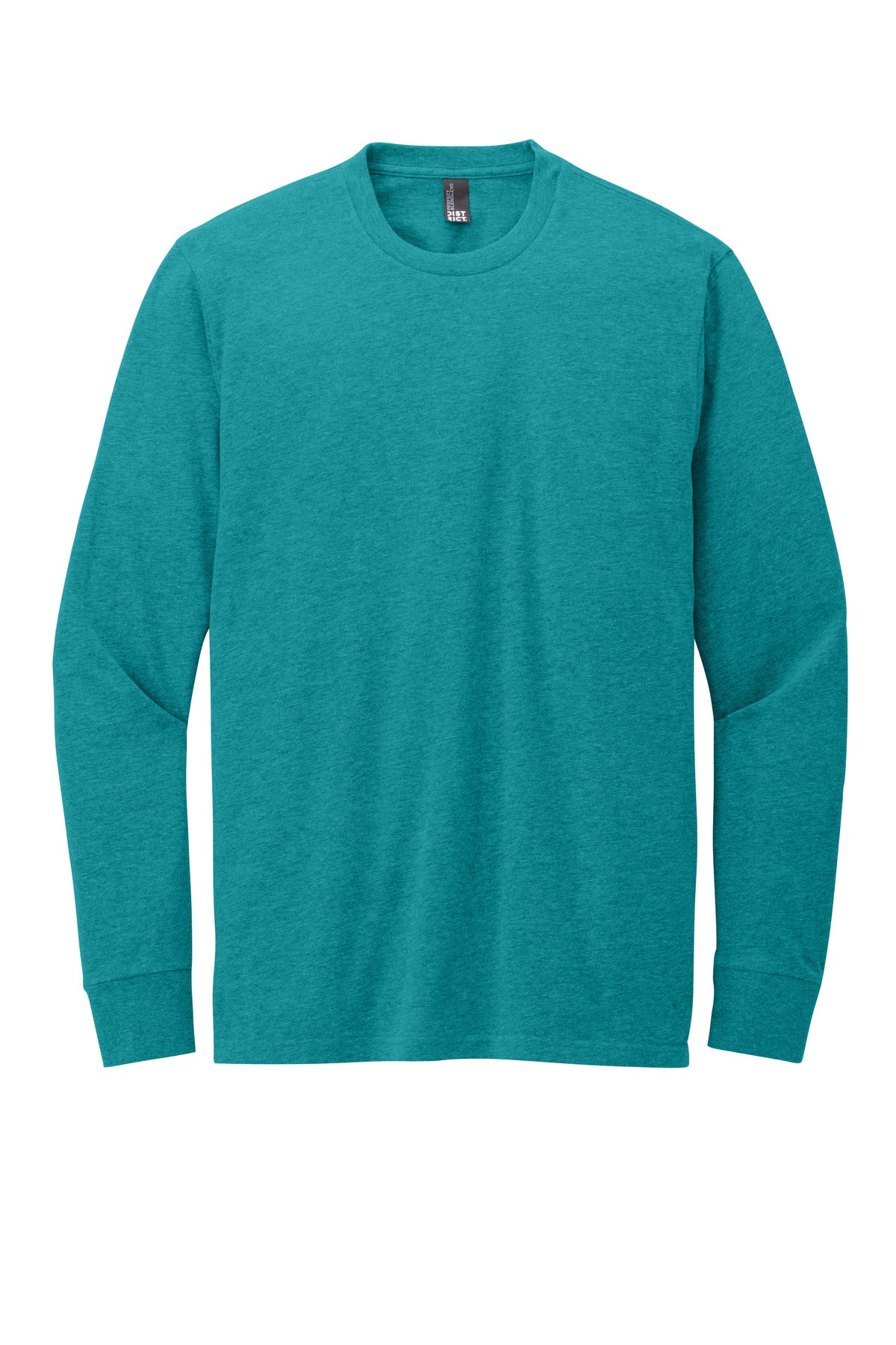 Custom Embroidered District T-Shirts  in Heathered Teal