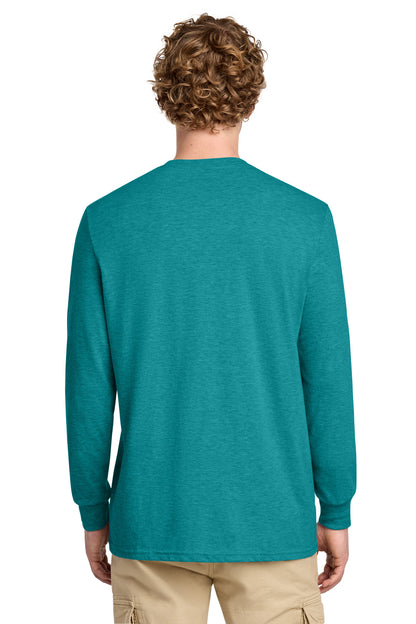Custom Embroidered District T-Shirts  in Heathered Teal