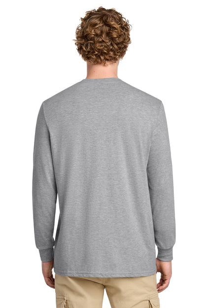 Custom Embroidered District T-Shirts  in Light Heather Grey