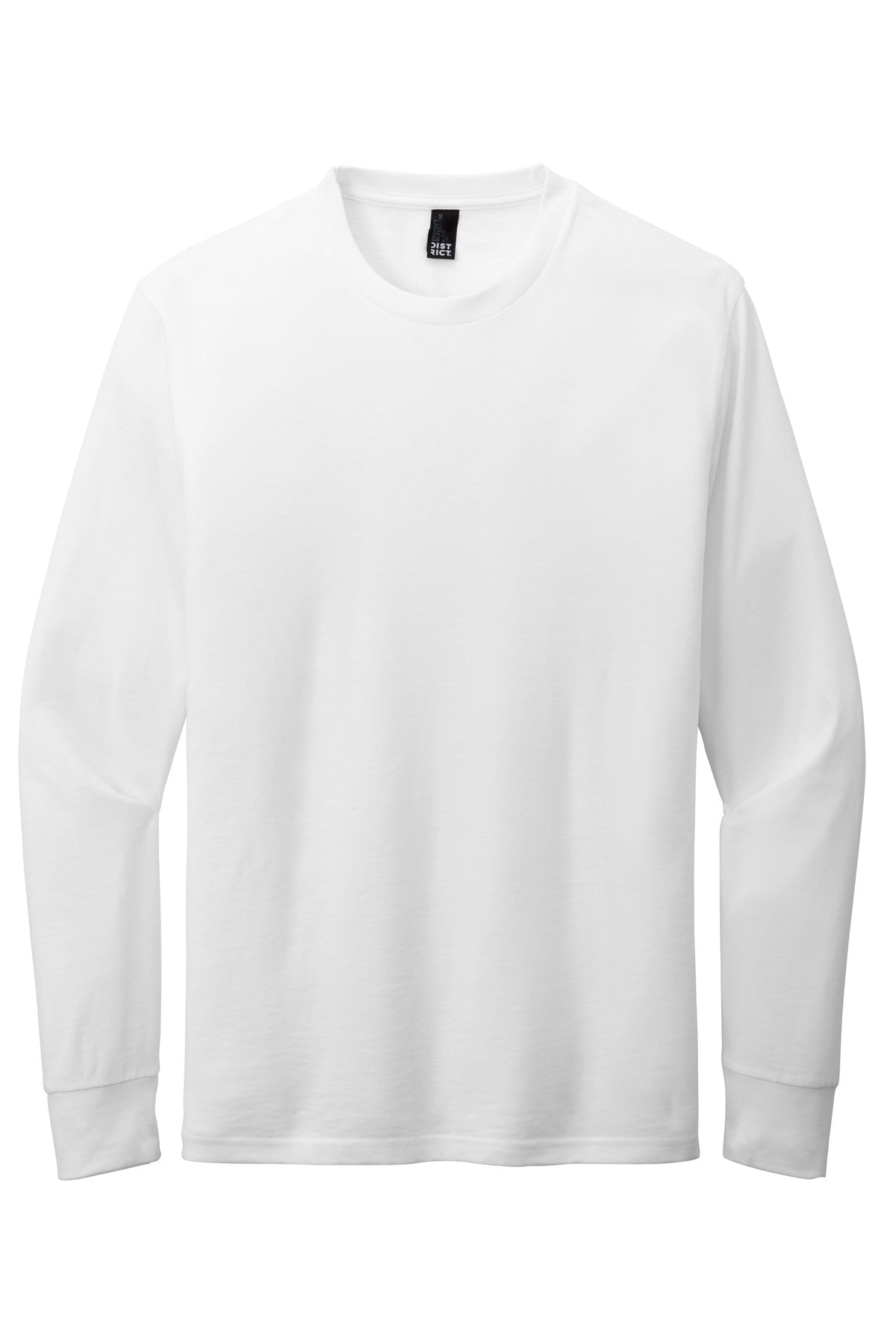Custom Embroidered District T-Shirts  in White