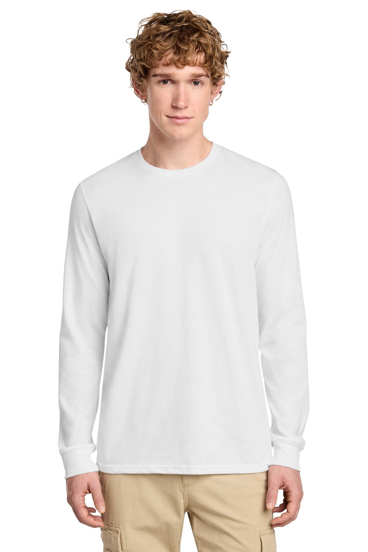 Custom Embroidered District T-Shirts  in White
