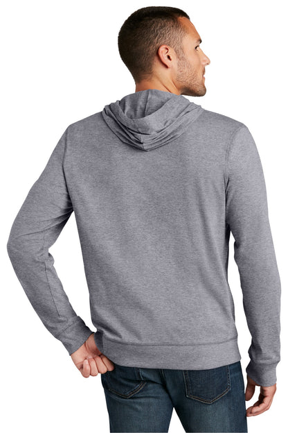 Custom Embroidered District Jersey Full-Zip Hoodie. DT1100,Dark Heather Grey
