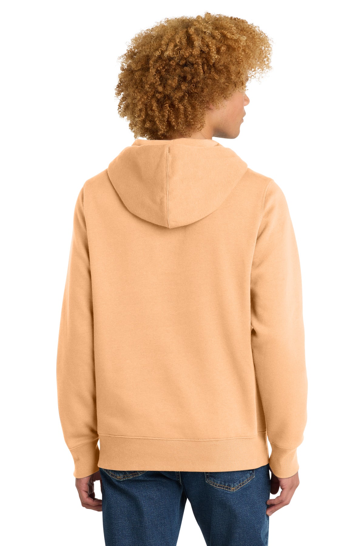 Custom Embroidered District Sweatshirts/Fleece in Apricot