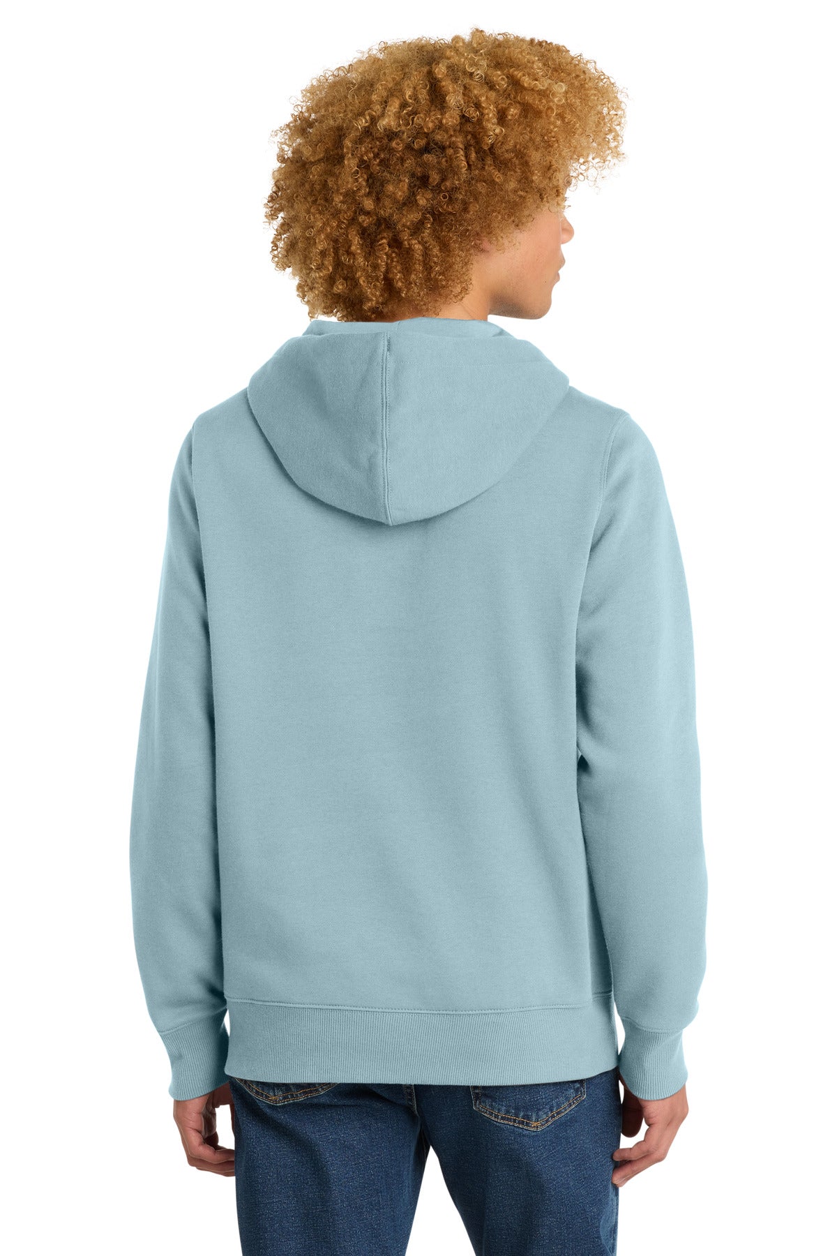 Custom Embroidered District Sweatshirts/Fleece in Blue Fog