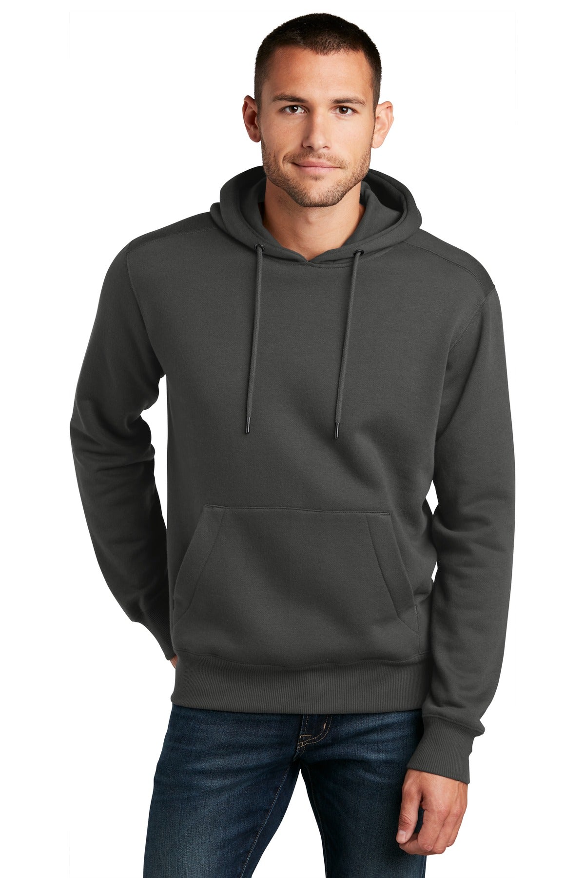 District  Perfect Weight  Fleece Hoodie DT1101 Charcoal